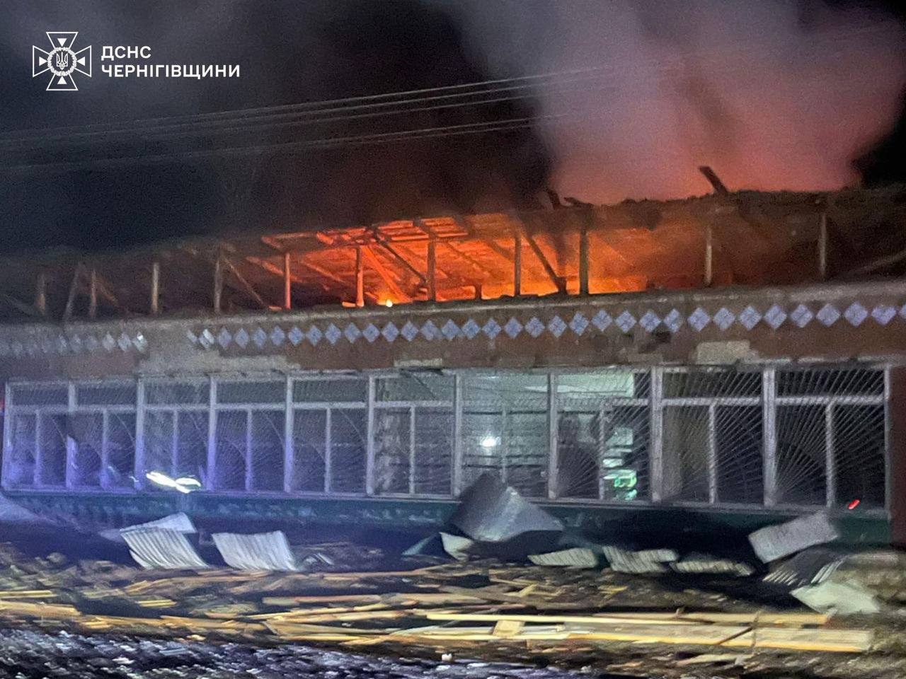 Последствия атаки на Новгород-Северский район в Черниговской области