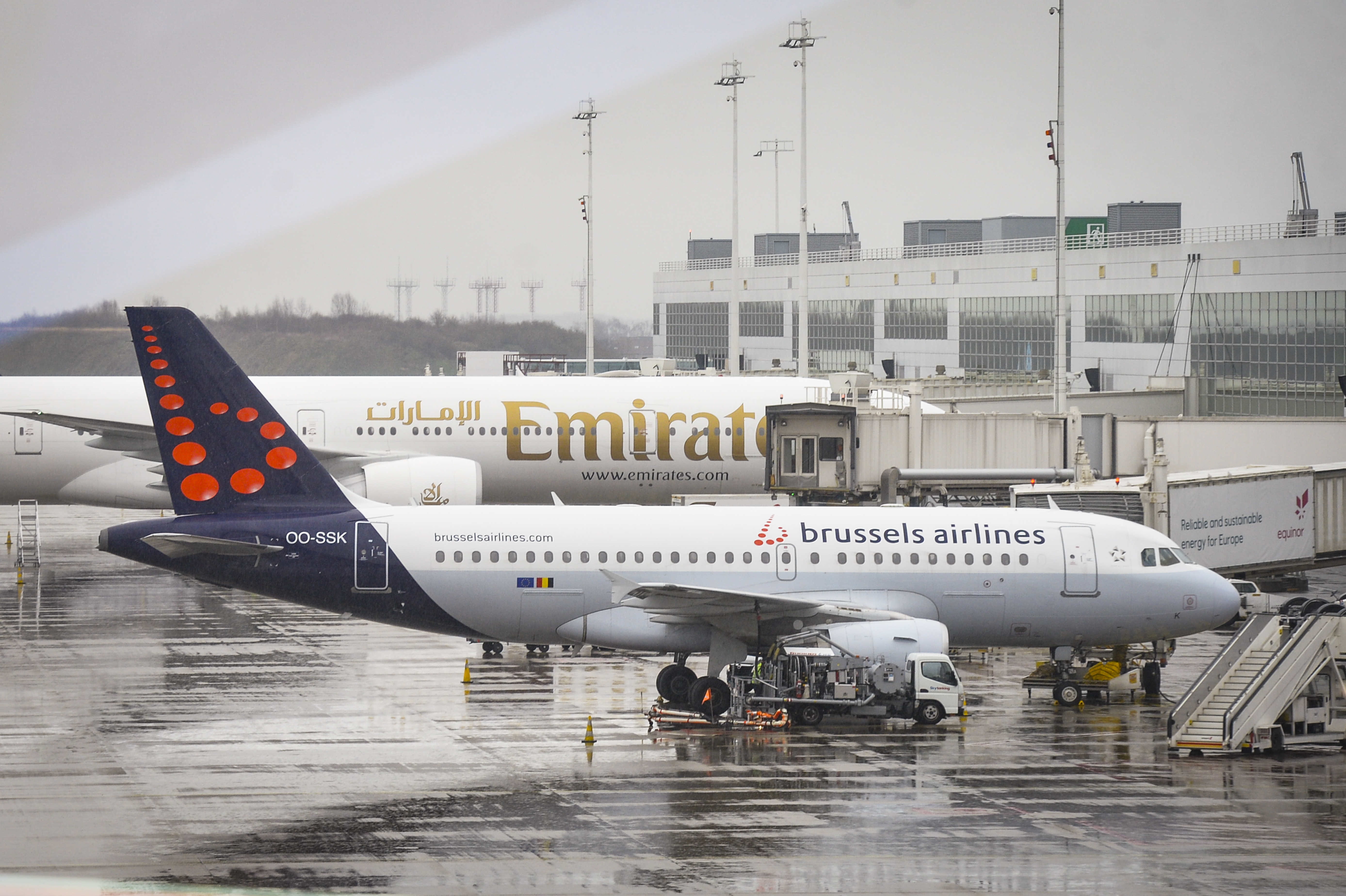 Самолеты в аэропорту Брюссель-Завентем (BRU), Бельгия