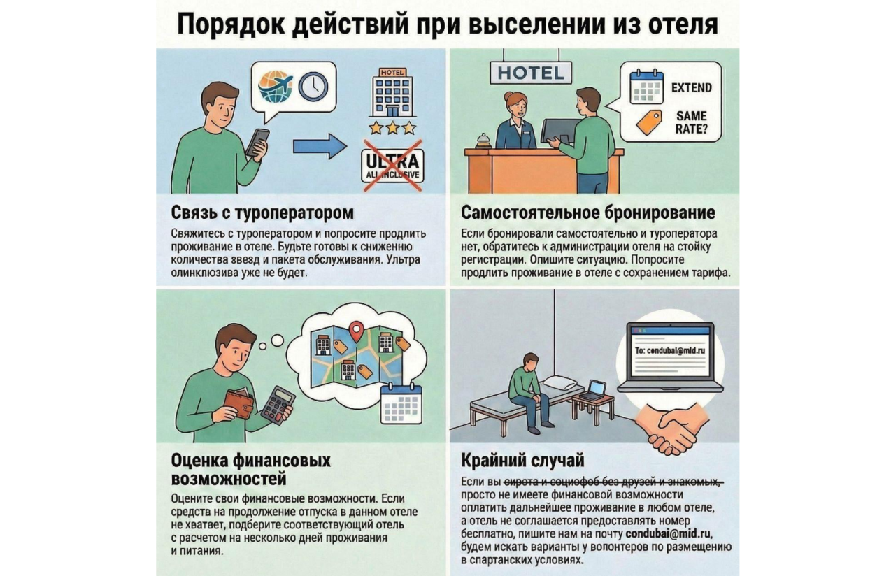 “Brace yourselves for Spartan conditions”: Russia makes fun of its tourists stranded in the UAE amid Iranian strikes