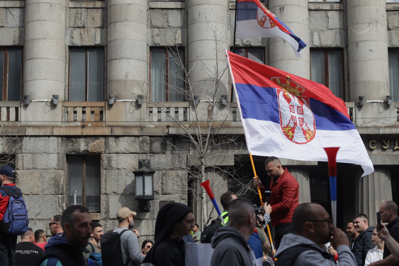 Акция протеста в Белграде. Фото: The Insider
