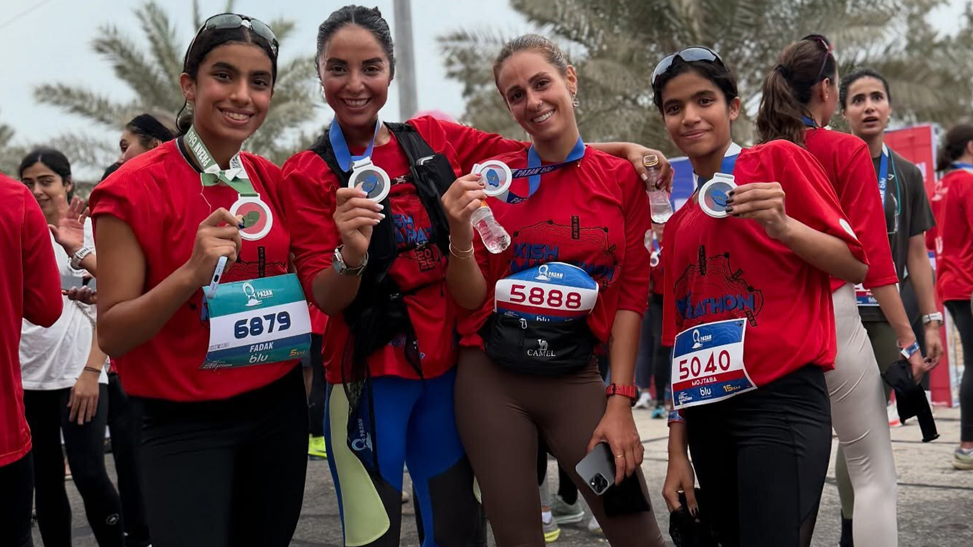 Участницы марафона на острове Киш. Фото: Iran International
