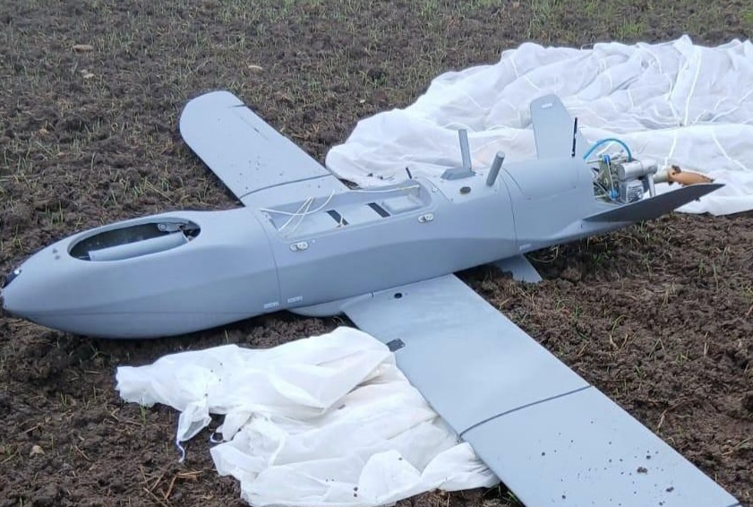 Беспилотник, упавший в турецкой провинции Балыкесир. Фото: Hurriyet