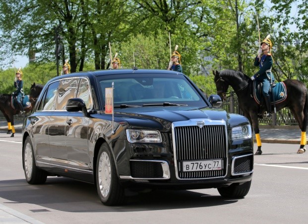 Aurus Senat на инаугурации Владимира Путина, 2018. Фото: ФСО