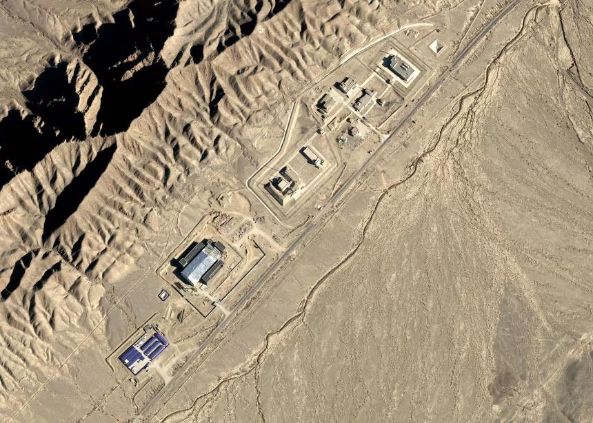 Предполагаемый объект по обращению с ядерным оружием на полигоне Лоп-Нур в Китае, снимок сделан 2 декабря 2025 года компанией Airbus