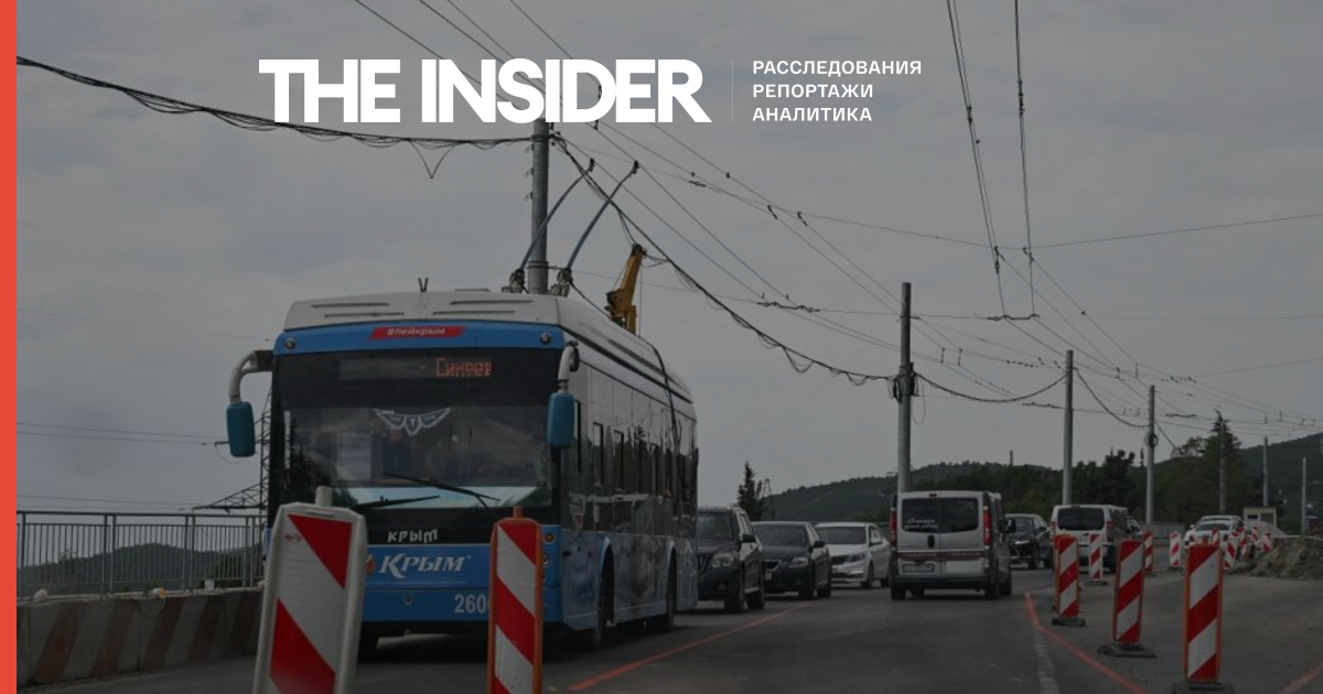 Trolleybuses between Simferopol, Alushta, and Perevalnoye stopped in Crimea due to lack of electricity